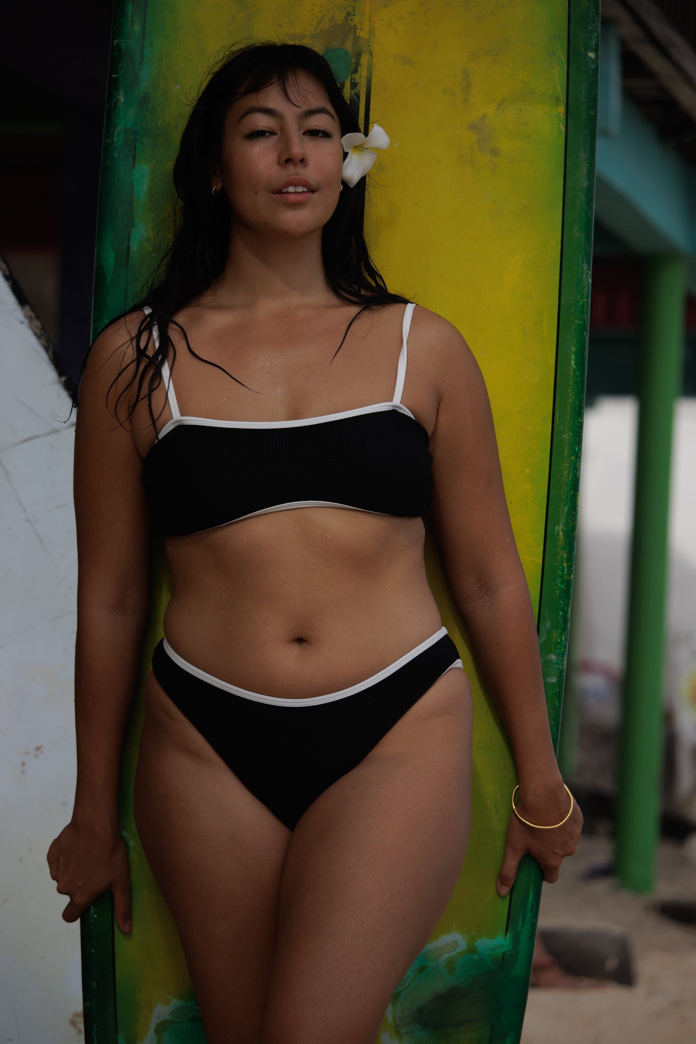 TOP BIKINI UBUD BLACK AND WHITE