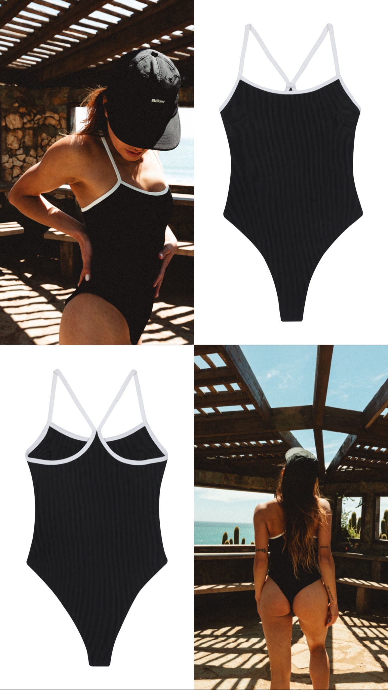 ONE PIECE SUIT NUSA BLACK AND WHITE